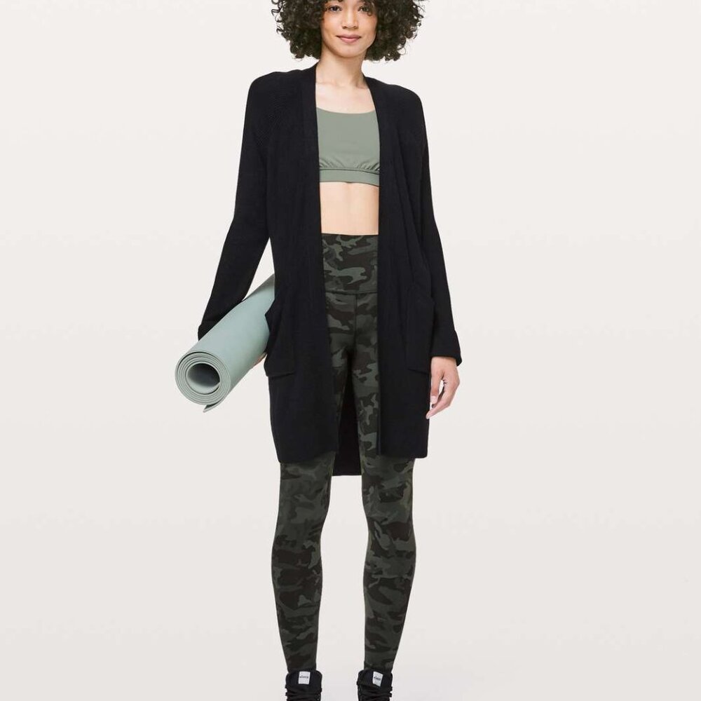 Lululemon Still At Ease Wrap, Black, Size 6